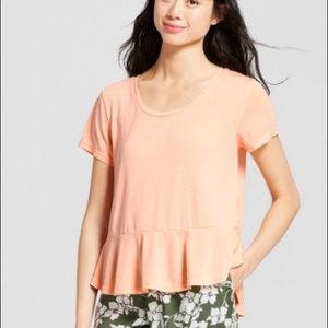 Gilligan & O’Malley Floral Print Crop T-Shirt